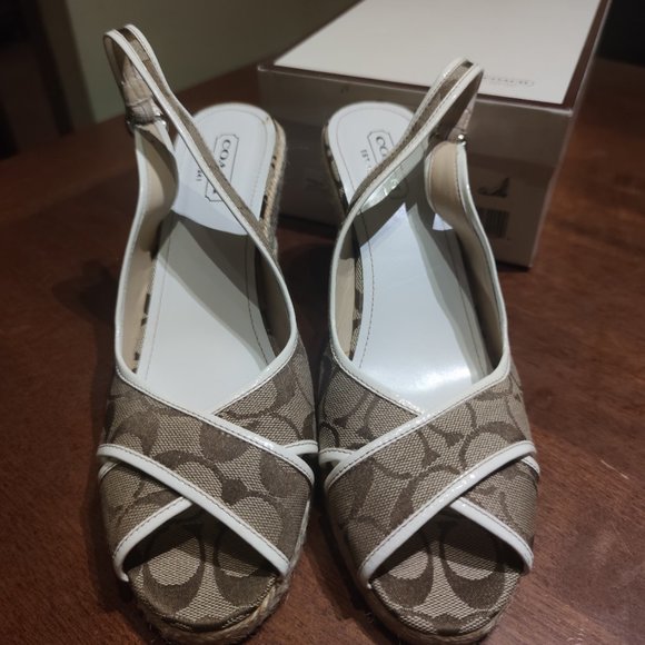 Coach wedge sling back espadrilles, women's 11 Brand new in box - Picture 3 of 4